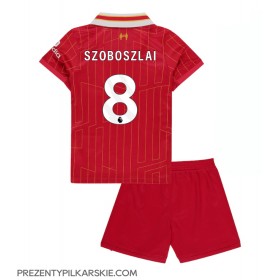 Stroje piłkarskie Liverpool Dominik Szoboszlai #8 Koszulka Podstawowej dla dzieci 2024-25 Krótki Rękaw (+ szorty)